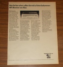 Seltene Werbung vintage AKAI AA-1050 HiFi Receiver 1977