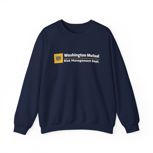 Washington Mutual Risk Management Dept. Crewneck Sweatshirt, WaMu Sweater, Stonk - Picture 35 of 42