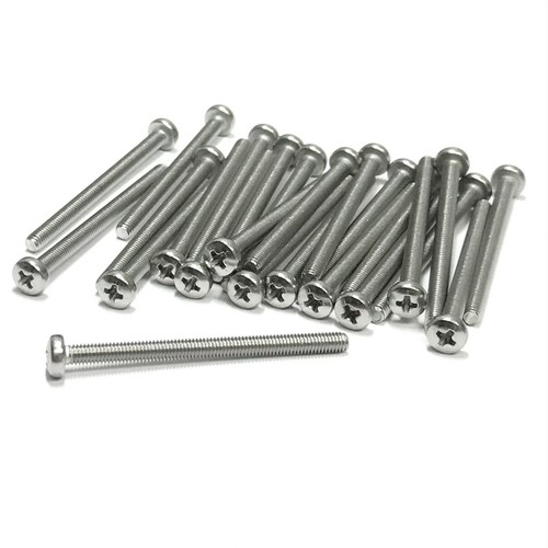 (PKG of 25) M3 x 40mm Machine Screw, Phillips Pan Head, A2 Stainless M3x40 - Picture 2 of 2