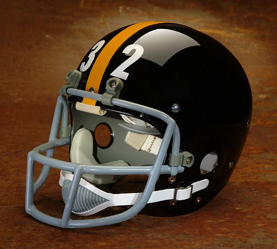 Casco de fútbol americano vintage estilo Pittsburgh Steelers NFL - FRANCO HARRIS 1972 Foto 2 de 4
