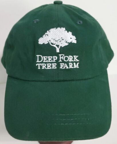 Deep Fork Tree Farm Green Adjustable Strapback Hat Ball Cap Ships Fast - Picture 1 of 7