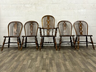 Vintage Conant Ball Furniture Makers Windsor Dining Chairs - Set