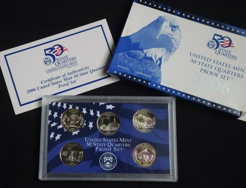 2006 United States Mint 50 State Quarter Proof Set -- Box and COA - 第 1/3 張圖片