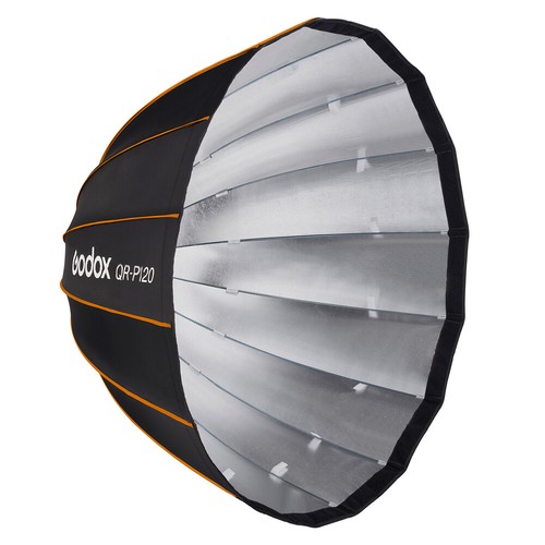 Softbox parabólico profundo de configuración rápida US Godox QR-P120 120 cm para flash de montaje Bowens - Imagen 3 de 11