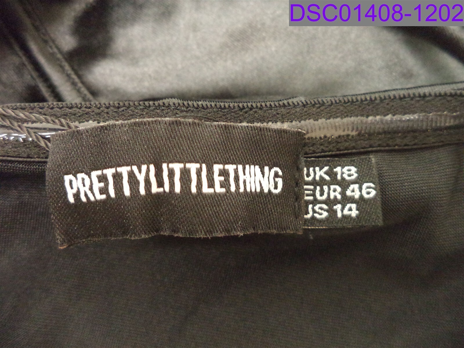 Pretty Little Thing Women's 14 Plus Black Satin Corset Crop Top P/N CME2147/4/62