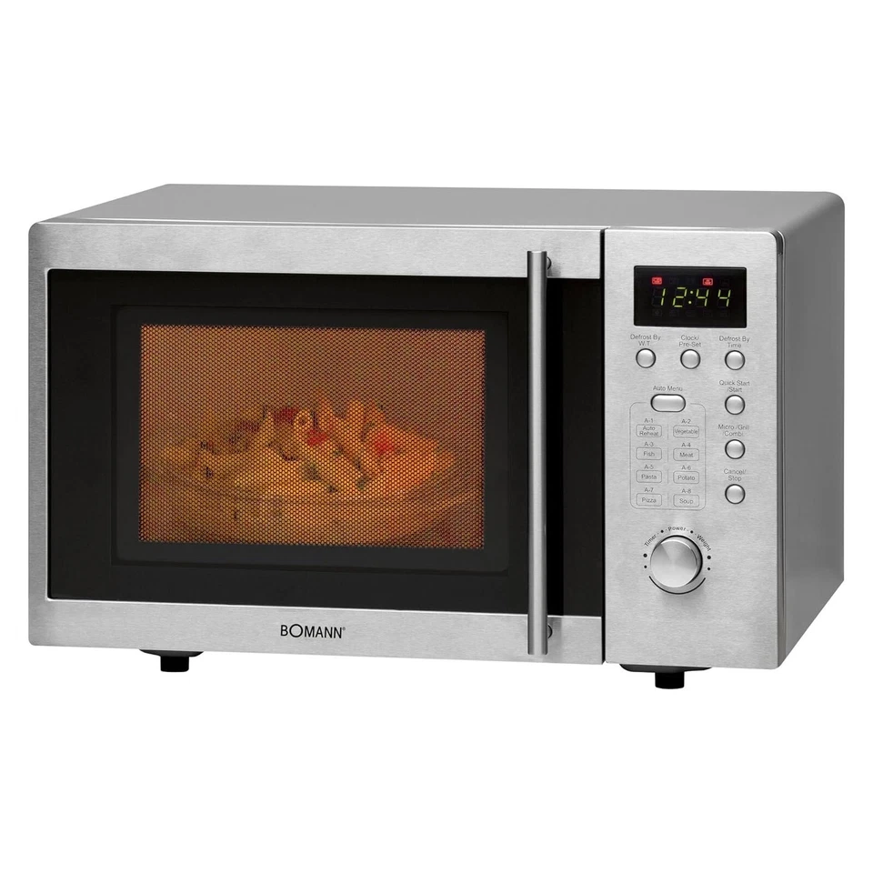 BOMANN MWG 2211 U CB Edelstahl-Front Mikrowelle Mikrowellenofen 95-Minuten-Timer