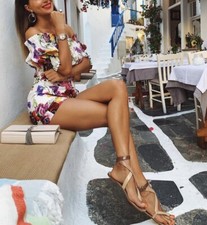 Dolce & Gabbana Floral Rose Print Sets,  Off-Shoulder Top And Shorts , 42 IT