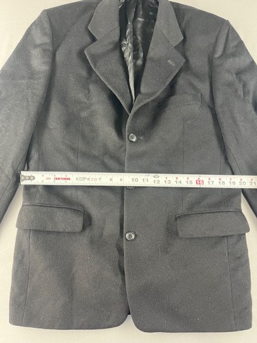 Mens Blazer Sport Coat Jacket Bagir Camel Hair Rayon Lining Black 3 Button READ - Picture 19 of 19