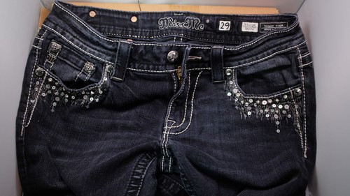 Miss Me Skinny Stretch dunkelblau Jeans - Gr. 29 - Schrittlänge 33d * JE5682SL - Bild 3 von 5