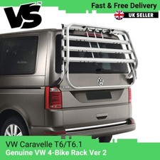 FITS VW T6 CARAVELLE GENUINE OE TAILGATE 4 BIKE BICYCLE HOLDER RACK V2 T5 STYLE