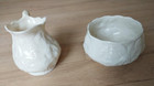 VTG Belleek 1965-1980 Lotus Creamer and Open Sugar Bowl and 1970 Christmas plate — photo 4