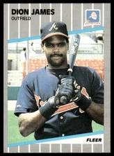 1989 Fleer #594 Dion James - Atlanta Braves