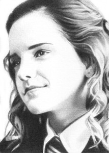 Details About Harry Potter Hermione Aceo Sketch Card Original Drawing Emma Watson