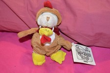 Ganz Wee Bear Village Bears Stuffed Plush Doodle Rooster Chicken Vintage NEW 5"