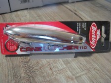 Berkley 4.3" Cane Walker 110 Top Water Popper Fishing Lure 5/7 Oz - Chrome Color