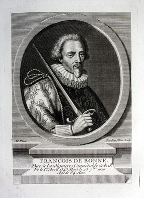 Francois de Bonne Lesdiguieres Dauphine Pont-de-Veyle Glaizil Portrait gravure
