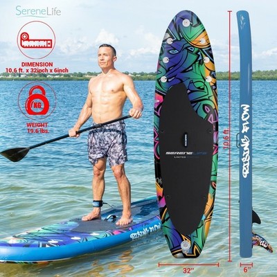 Inflatable Paddleboard, Stable Design, Non-Slip Deck, Blue - Foto 4