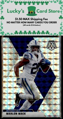 2020 Panini Mosaic #92 Marlon Mack Prizm Silver Mosaic