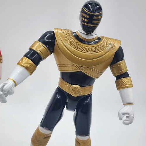 Mighty Morphin Power Rangers ZEO Action Figure Lot of 2 RED & BLACK RANGER - Picture 3 of 5