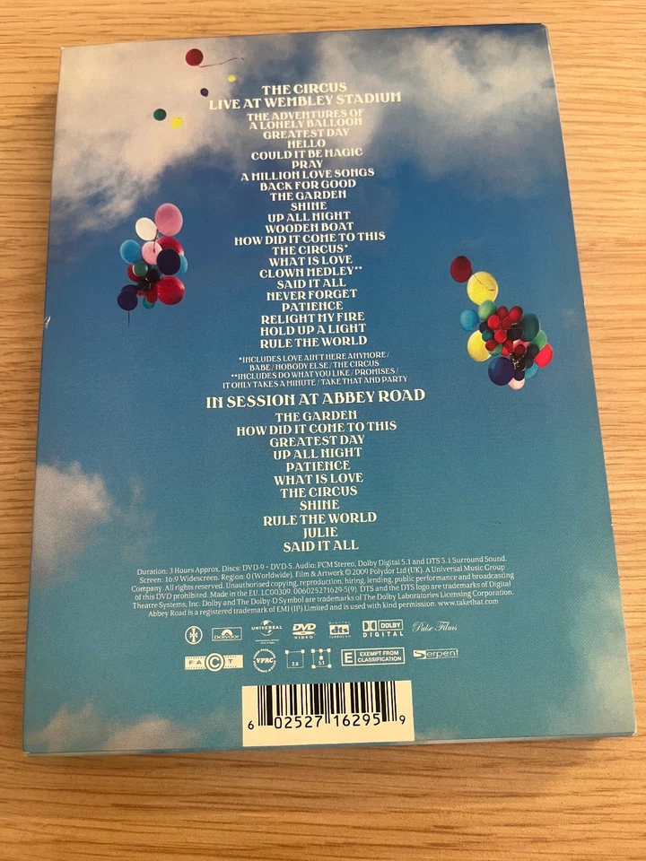 "TAKE THAT The Circus Live" Polydor, 2 DVD, 2009 - Imagen 4 de 4