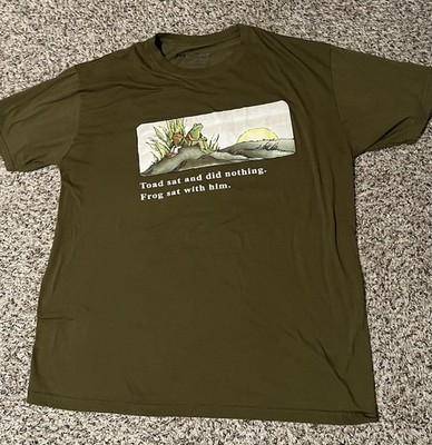 Frog and Toad T Shirt Sz XL Men s Sat and Did Nothing Olive Green