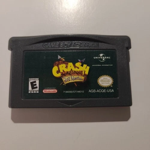 Crash Bandicoot The Huge Adventure Game Boy Advance GBA Cartridge Only Authentic