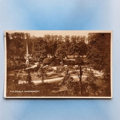 Shrewsbury Postkarte 1932 Echtfoto The Dingle Central Park Shropshire