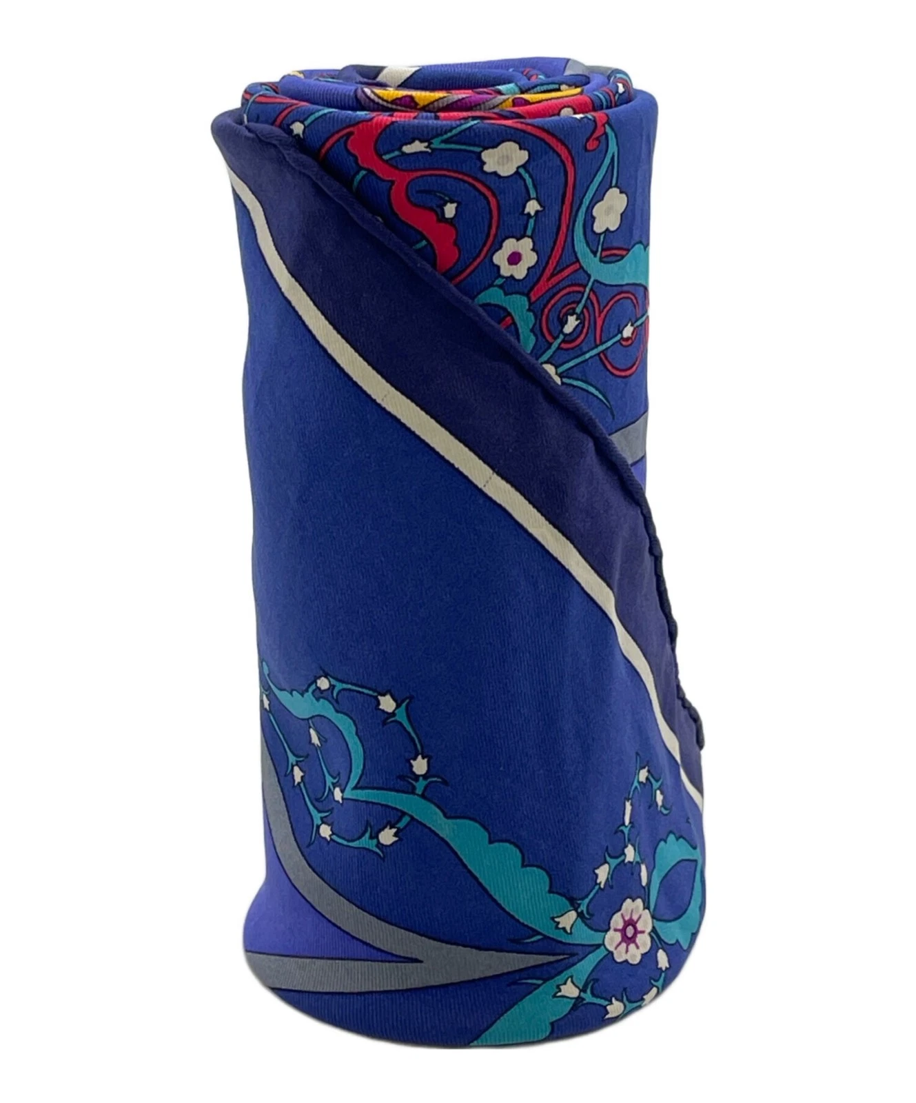 Hermes — HERMES Carre 90 Poesie Persane Navy Silk Scarf Authentic Used SR1845