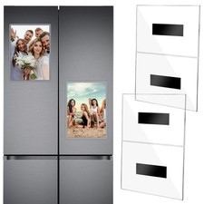 2 Pcs Acrylic Magnetic Photo Frame for Fridge Large Magnetic Picture Frames C...