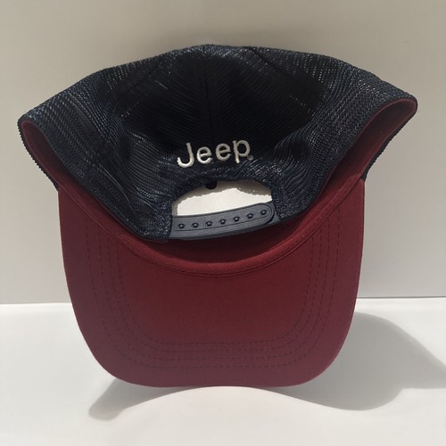 Jeep American Original Since 1941 Patch Trucker Hat Snapback OSFA Blue NEW Red - Picture 2 of 4