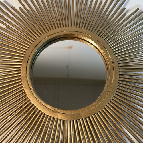 Atomic Gold Burst Sunburst Starburst Spiegel Wandbild 14" brüniertes Eisen - Bild 7 von 11