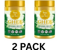 2 PACK 4th , Heart Original Recipe Ghee Clarified Butter, Total 50 oz.