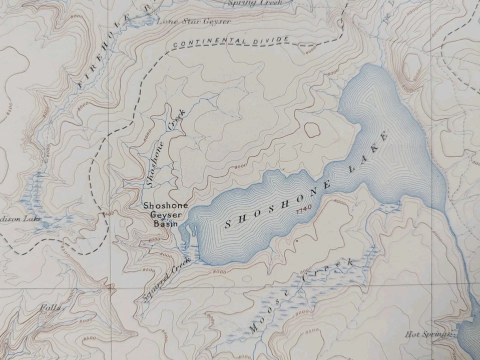 1896 年黄石国家公园 WYOMING 地图 ~ 旧古董原版旧忠实 — 第 4/4 张图片