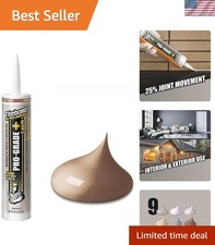 10.1 Oz Pro-Grade Plus Water-Based Caulk in Cedar Tan - Quick Drying Adhesive