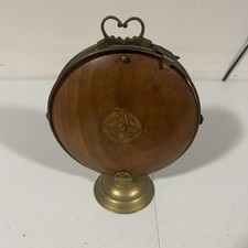 3 Tier Tray Vintage Wooden Brass Round Fold Up Compartment Stand Made in India