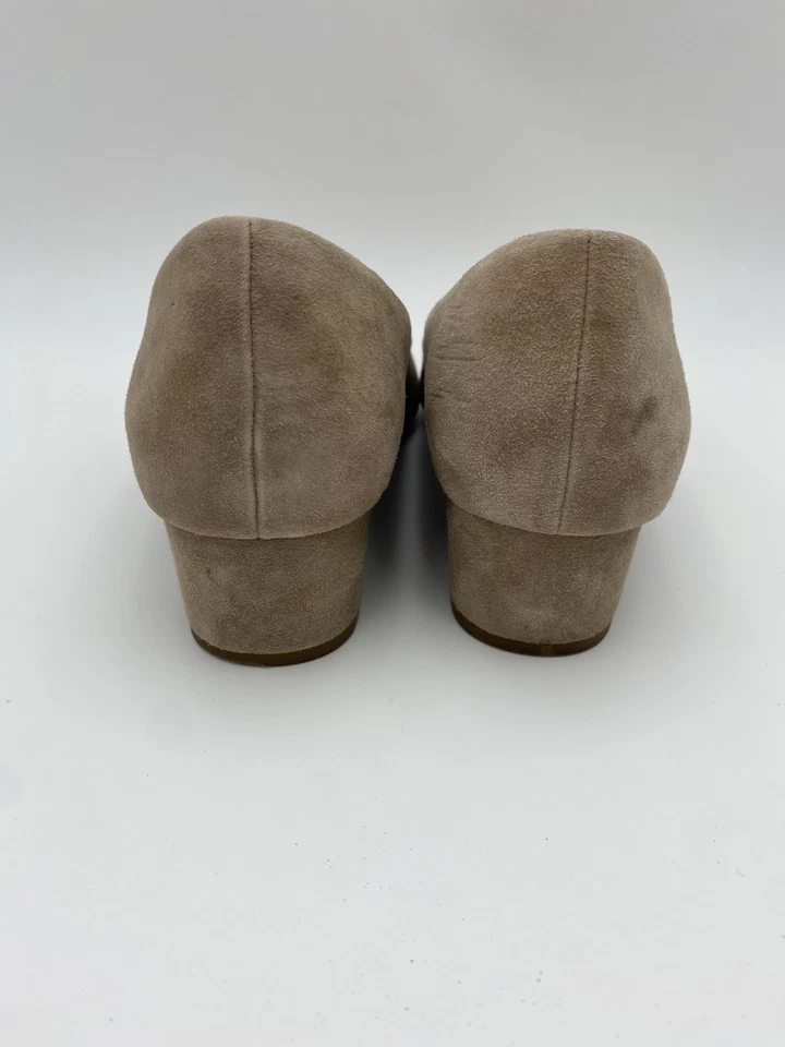 Zapatos Taryn Rose BABE 34TR0678 Talla 6.5 B Beige Tacón Gamuza Dorado Rosa Puntera Elegante  Foto 2 de 4