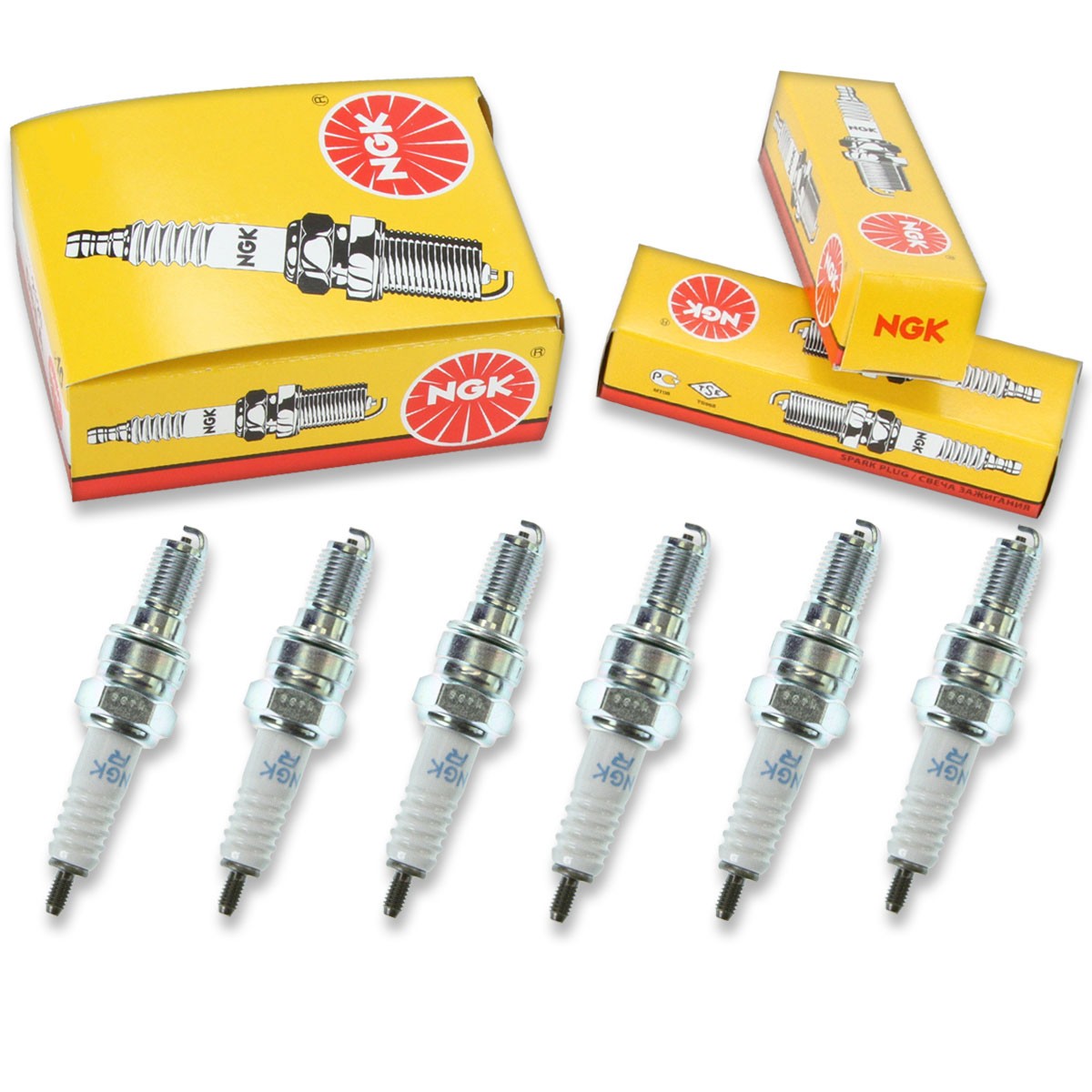 6 pc NGK 7502 CR9EH-9 Standard Spark Plugs for U27FER9 U27FE9 RGU92C lm