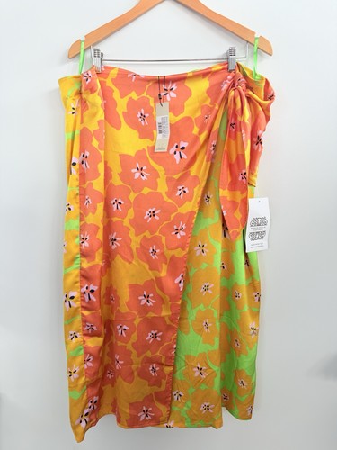 NWT Never Fully Dressed Wrap Skirt Yellow Ally Lucy Curve Size 24