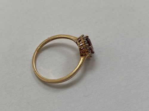 VERY NICE 9CT GOLD MORGANITE RING - SIZE Q - Picture 8 of 17