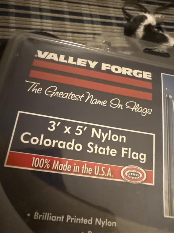 Colorado State Flag 3' x 5' Nylon Valley Forge Presidential Series USA Made NIB
