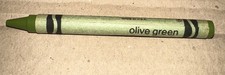 Olive Green Vtg Crayola Crayon Binney Smith Retired Discontinued