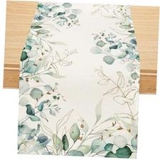  Spring Summer Table Runner, Spring Summer Decorations Off White 13" x 108"
