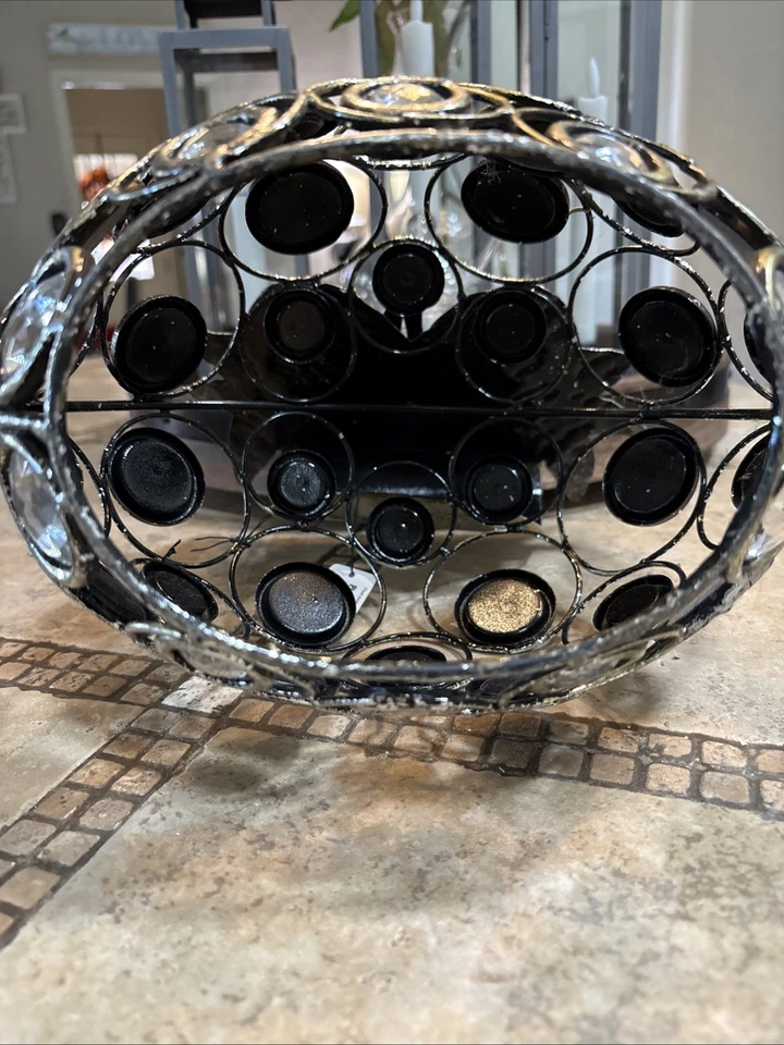 Estatuilla estatua vintage de búho de metal con pedrería decoración del hogar Foto 2 de 4