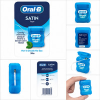 Oral-B Satin Tape Mint Dental Floss 50m x6 – Soft Wide Tape Fresh Mint Oral Care