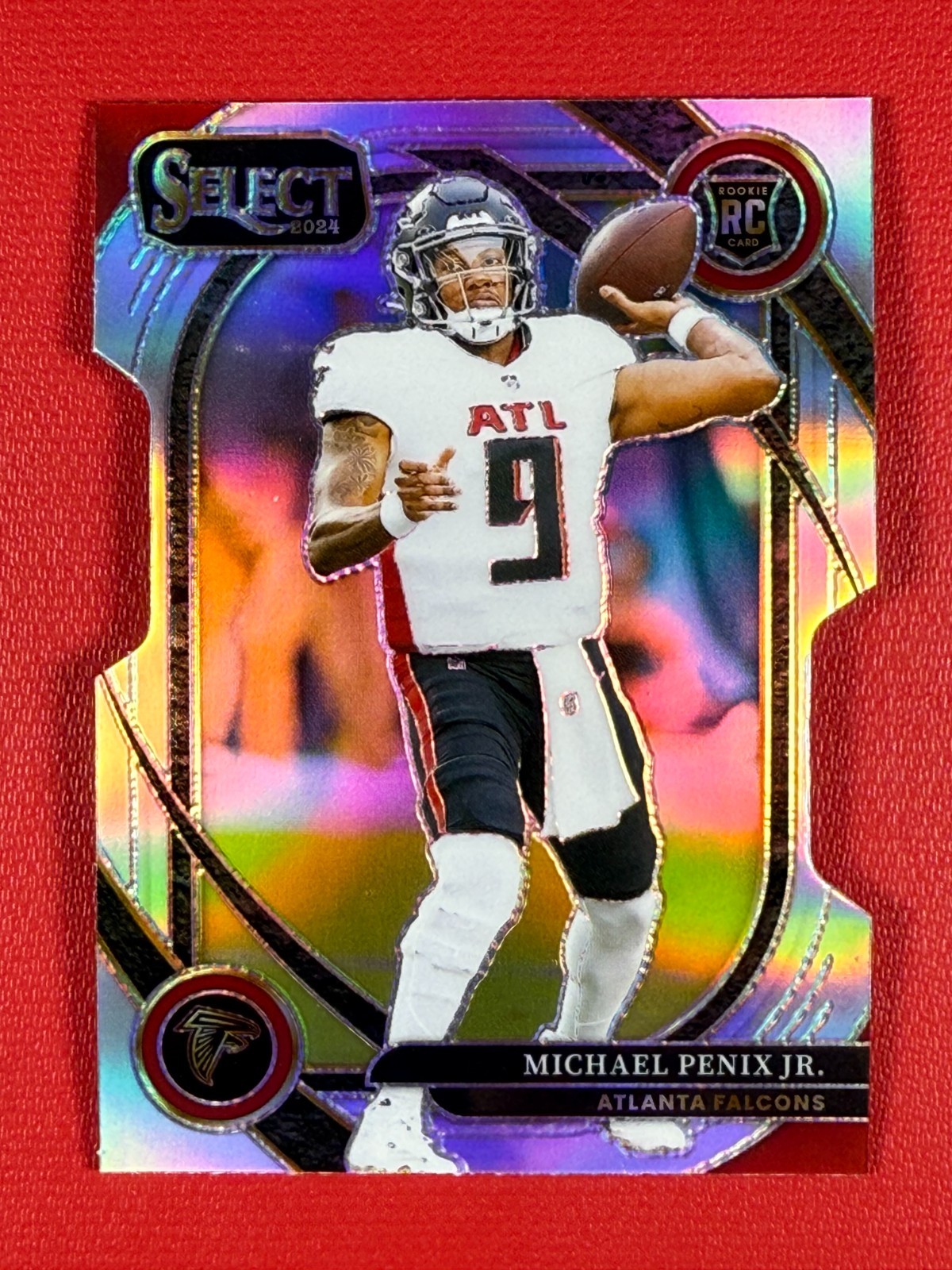 2024 Panini Select Club Level Michael Penix Jr. #235 - Silver Prism Die Cut (RC)