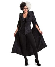 Disney Cruella Cape Size Medium Live Action Finale Deluxe Adult Costume Jacket