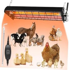 400W Heat Lamp for 60 Chickens Upgraded 12000H Large Includes 1 Frame  1 Tube 