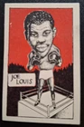 RARE 1949 D CUMMINGS & SON- FAMOUS FIGHTERS  JOE LOUIS SWOP CARD  - EX