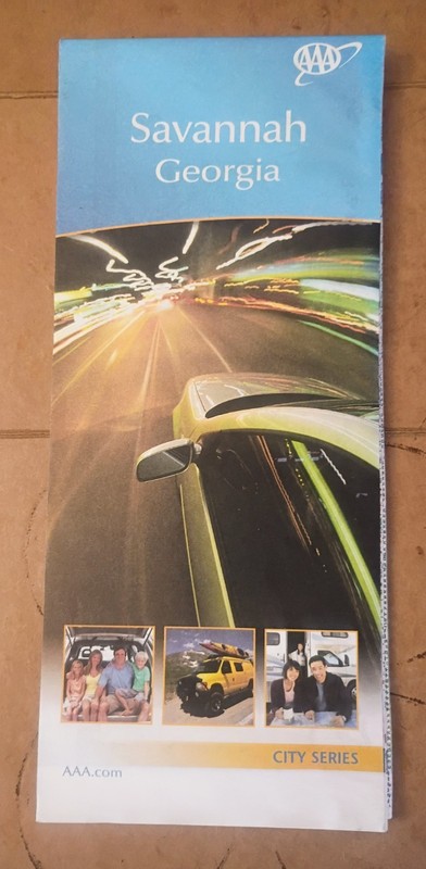 AAA Road Map-The Map of Savannah,  Georgia - City Series - 2015