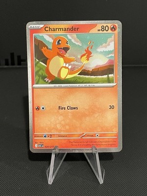Pokémon Card Charmander Ascended Heroes Promo Cosmos Holo NM w/ FIRE TAIL SWIRL!